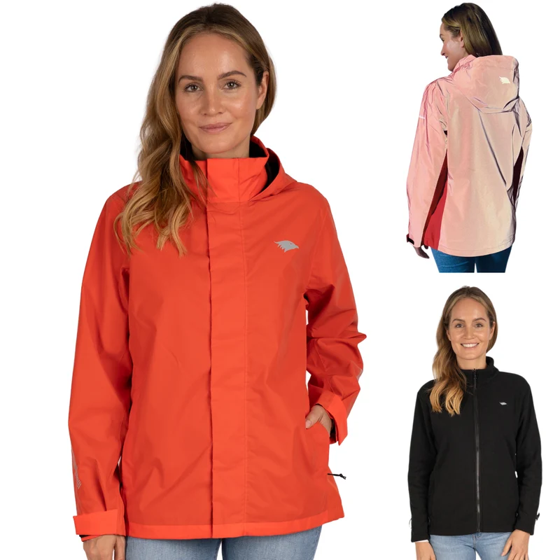 Veste 3 en 1 Smart Jacket - 100 % réfléchissante et imperméable, avec polaire amovible à fermeture éclair - Produit de deuxième choix
