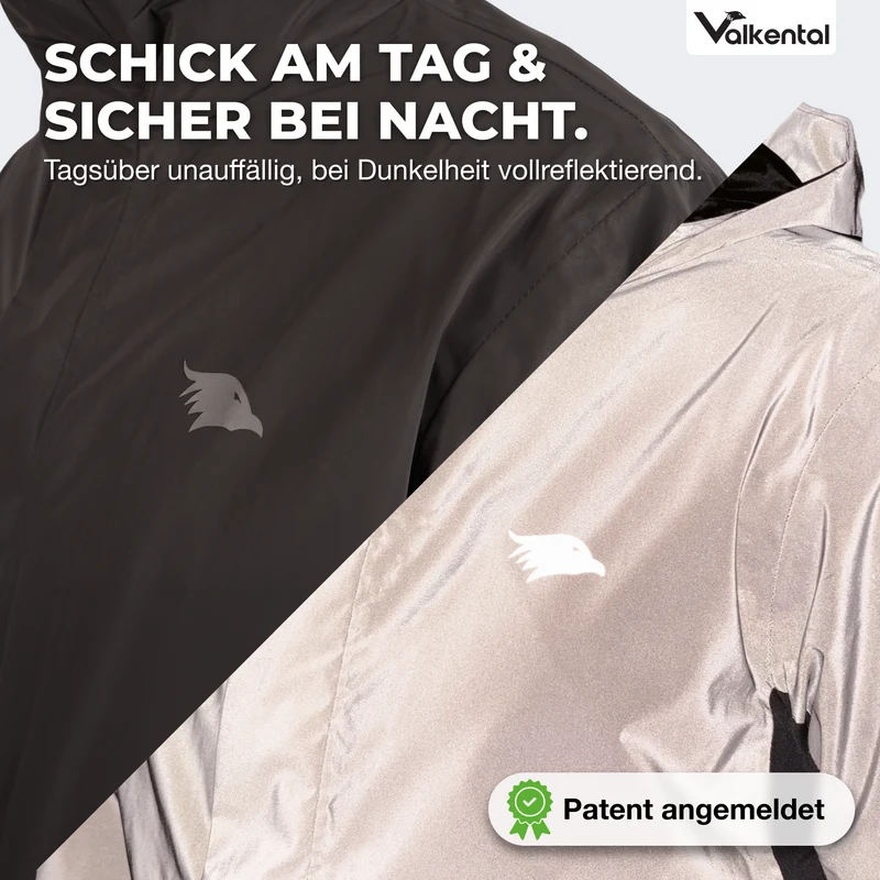 Veste 3 en 1 Smart Jacket - 100 % réfléchissante et imperméable, avec polaire amovible à fermeture éclair - Produit de deuxième choix