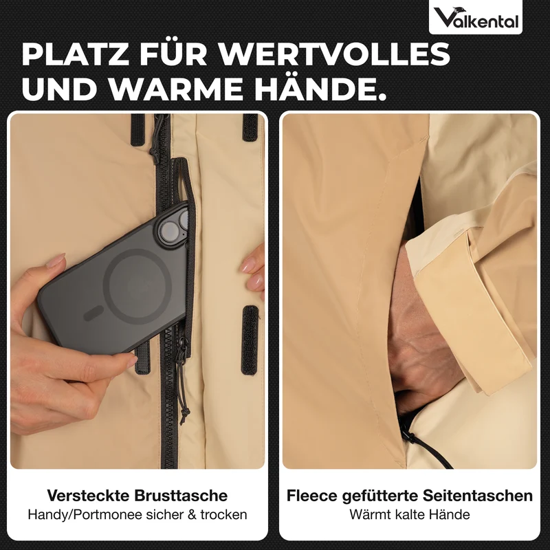 Veste 3 en 1 Smart Jacket - 100 % réfléchissante et imperméable, avec polaire amovible à fermeture éclair - Produit de deuxième choix