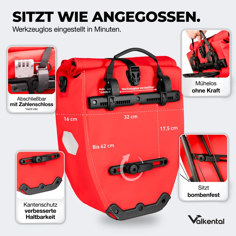 Sac à vélo - grand sac de porte-bagages imperméable - Produit de deuxième choix