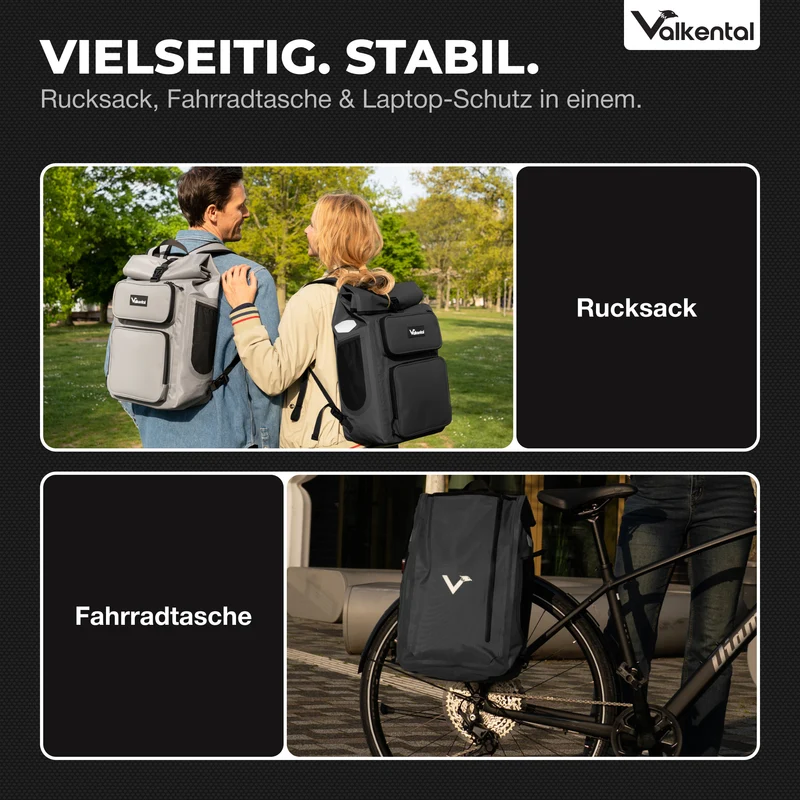 UrbanX 2.0 - Sacoche de vélo et sac à dos 2 en 1 pour la ville