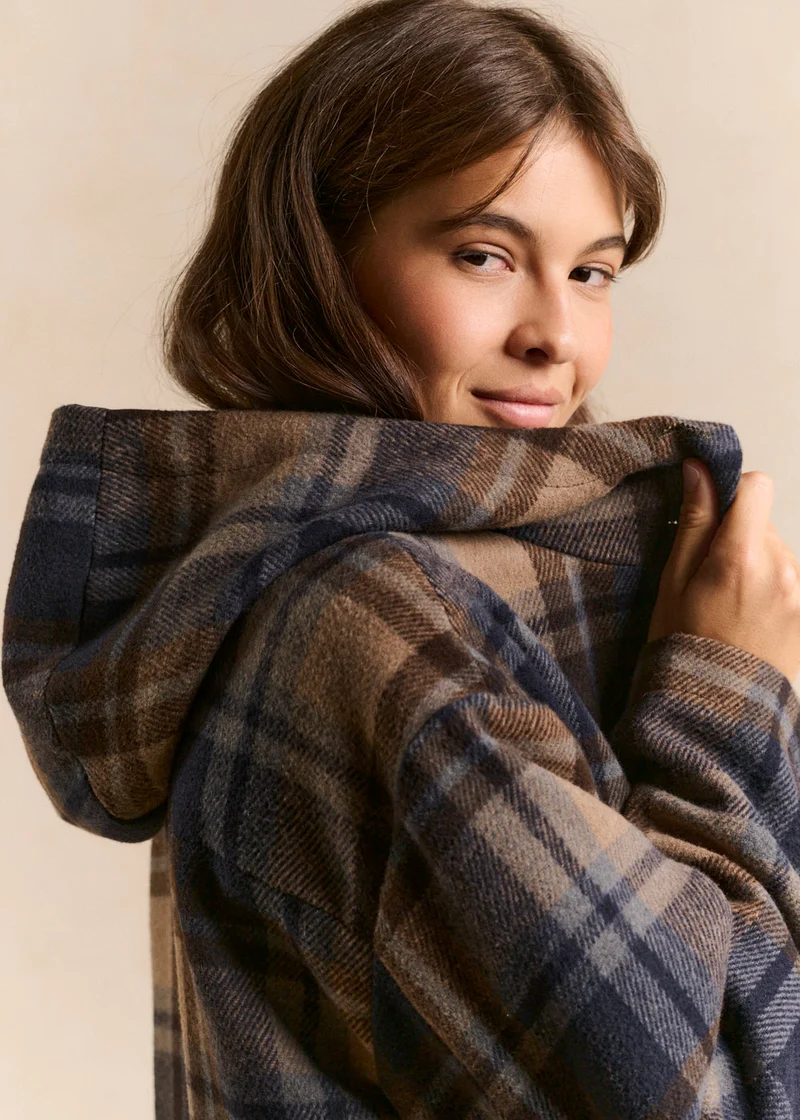 Parka longue réversible à capuche