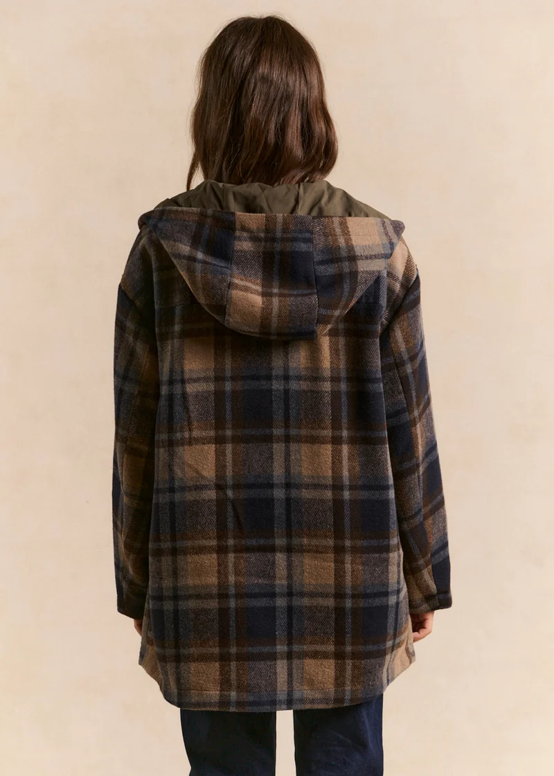 Parka longue réversible à capuche