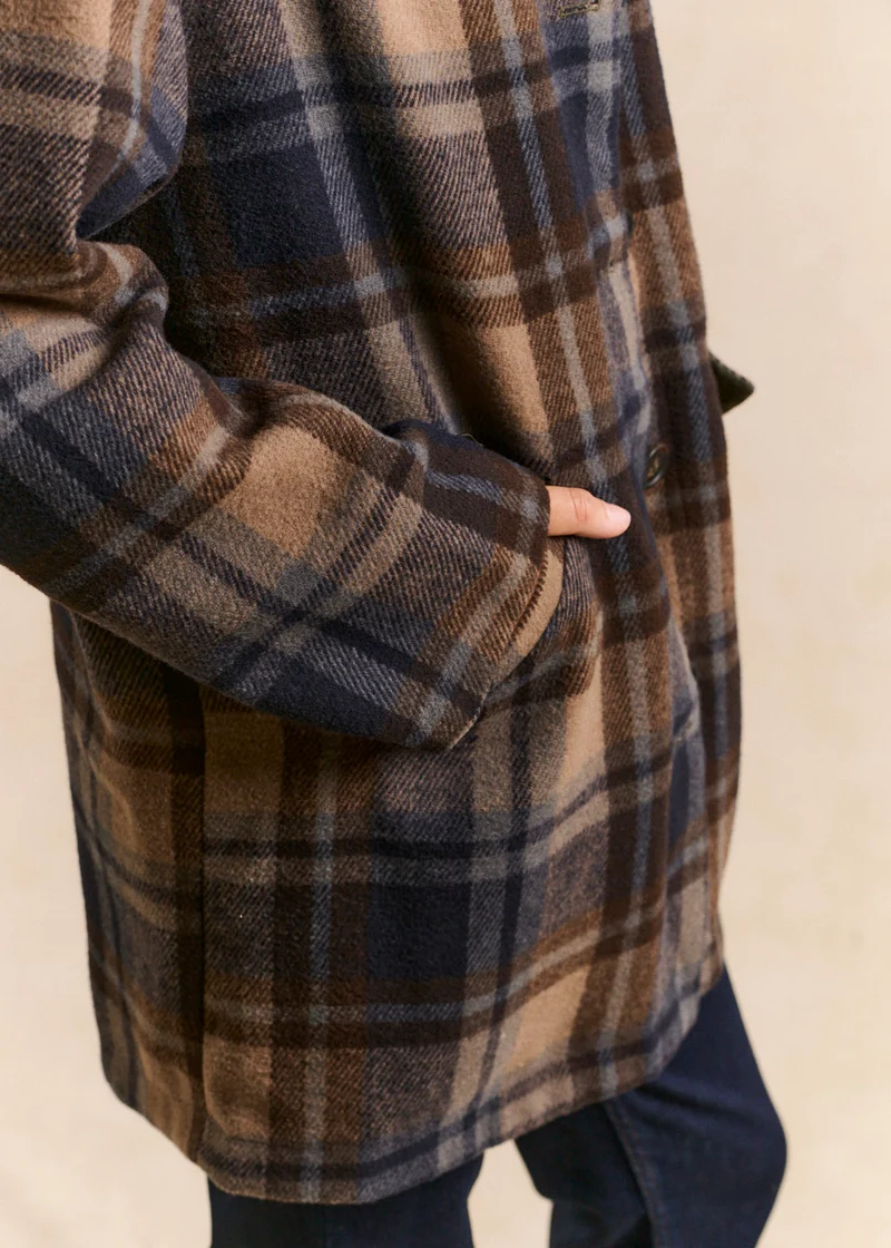 Parka longue réversible à capuche