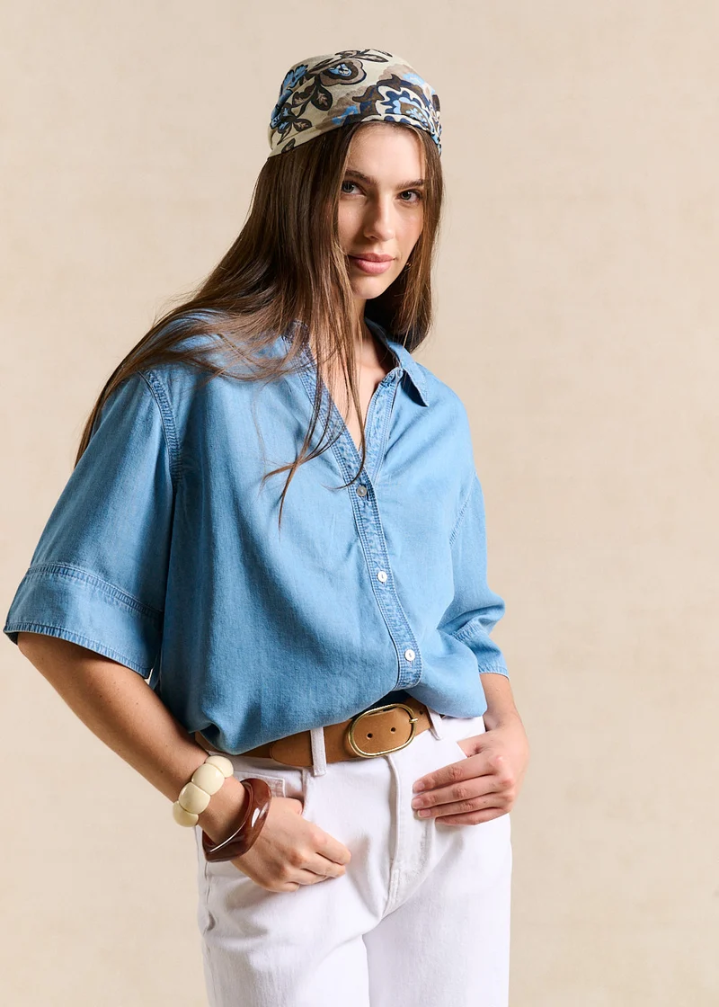 Chemise denim fluide