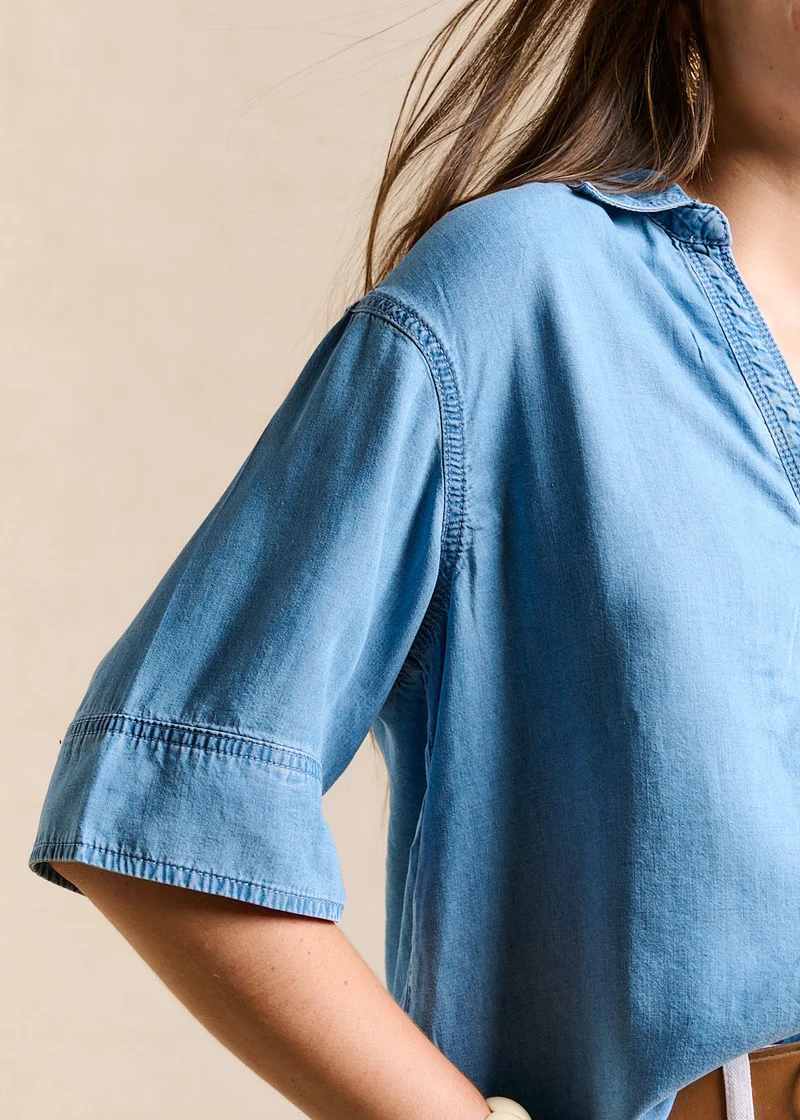Chemise denim fluide
