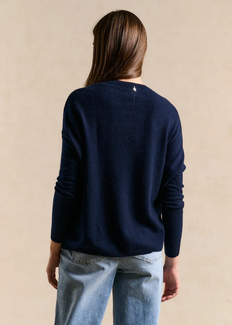 Pull en 100% cachemire à Col V