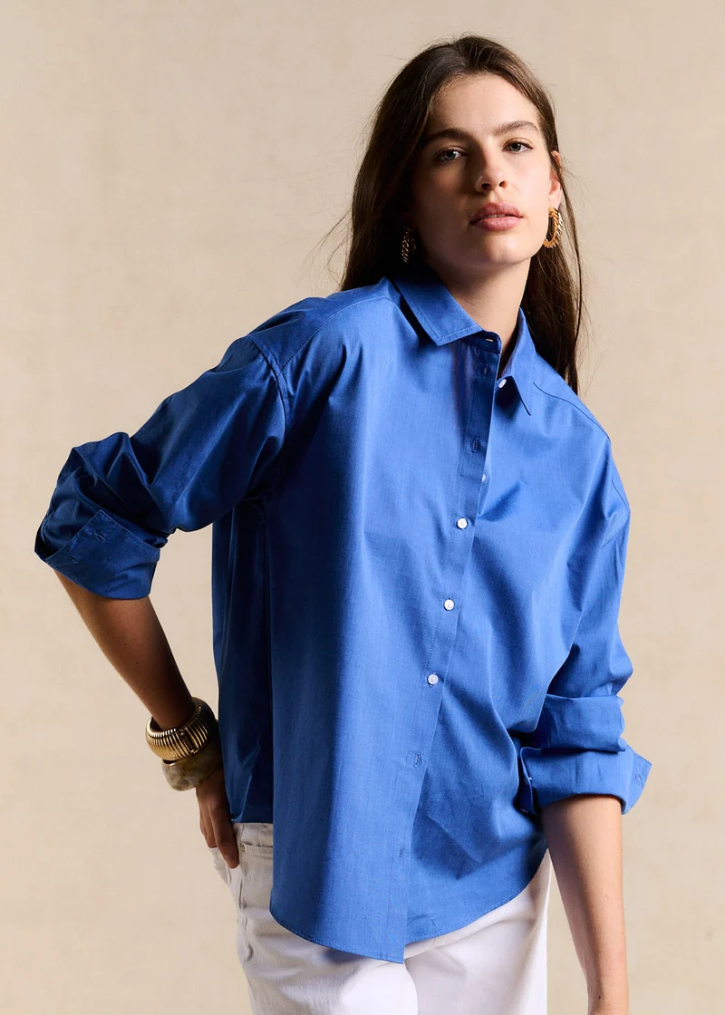 Chemise oversize à manches longues