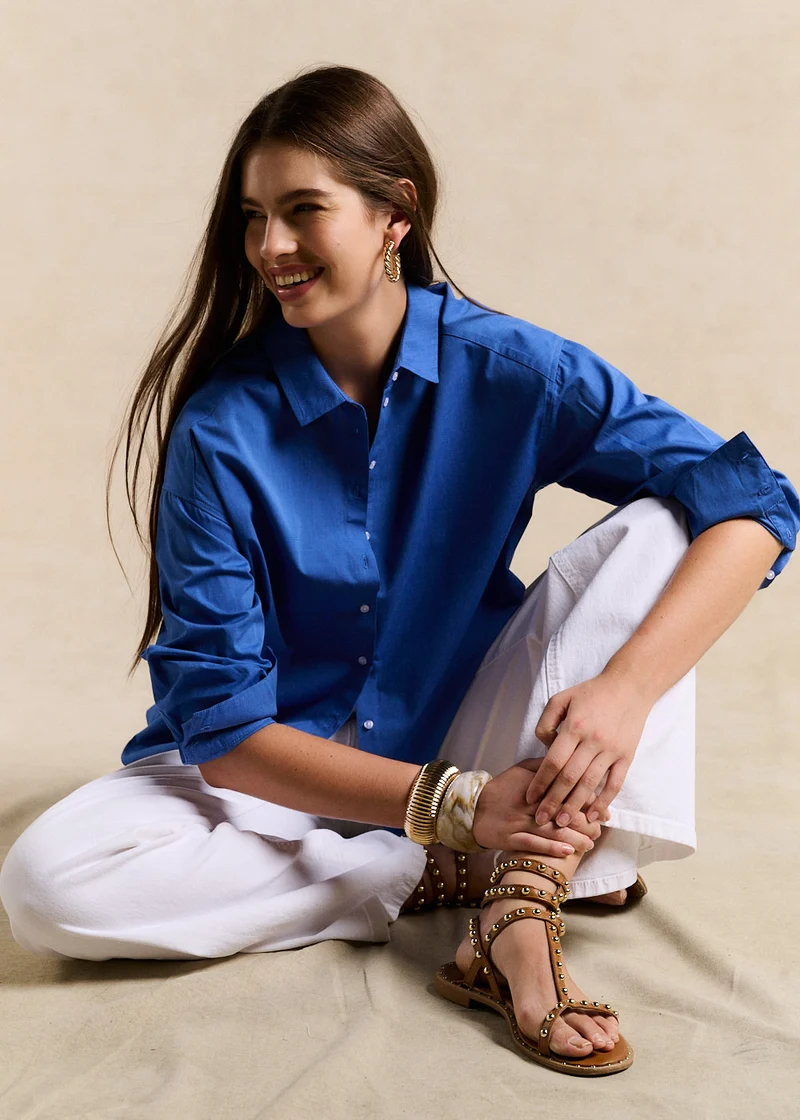 Chemise oversize à manches longues