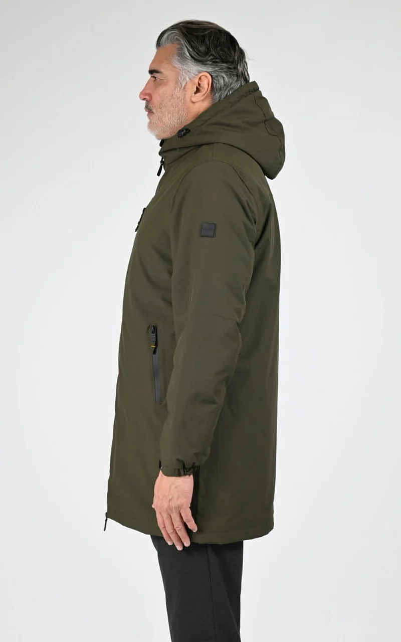 Parka longue sherpa Regen kaki