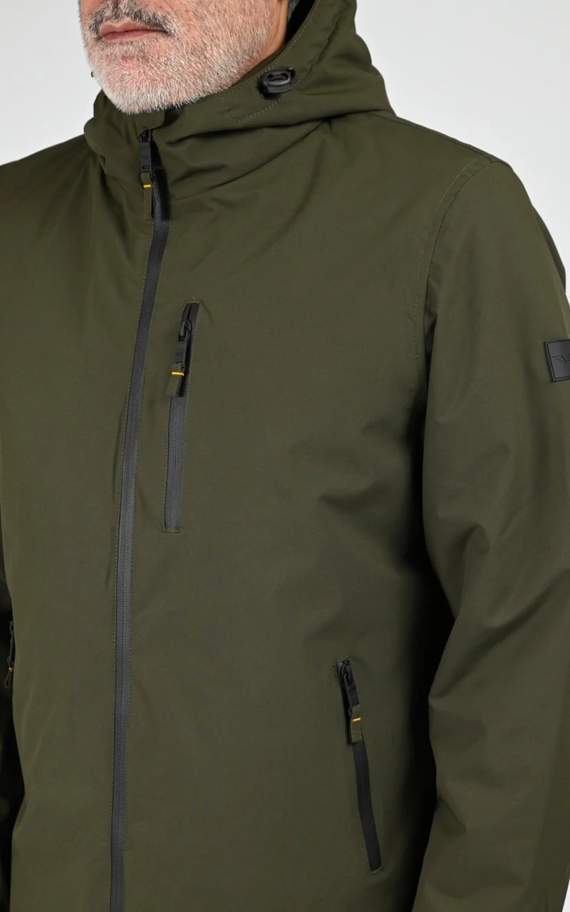 Parka longue sherpa Regen kaki