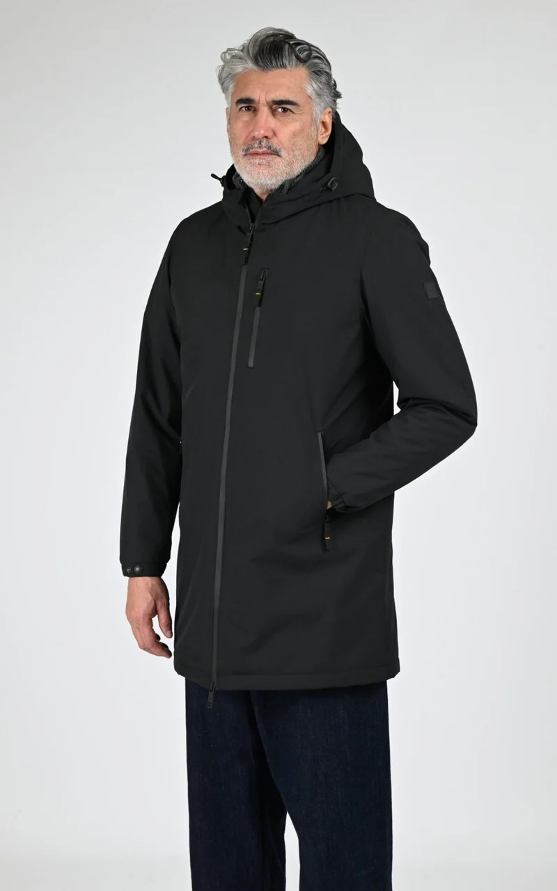 Parka longue sherpa Regen noir