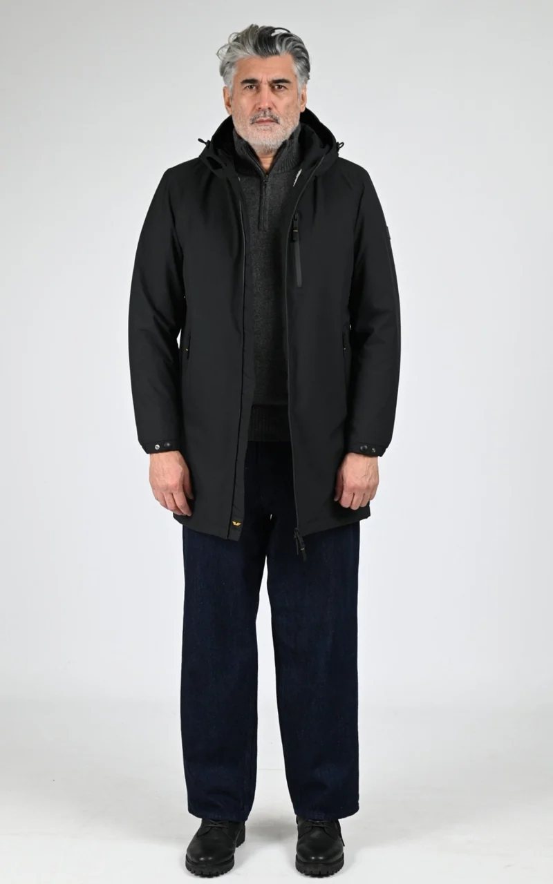 Parka longue sherpa Regen noir