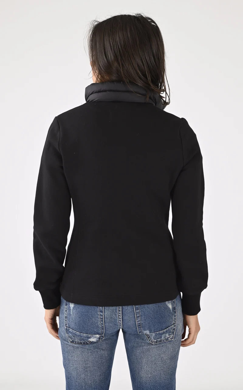 Veste bi-matière noir