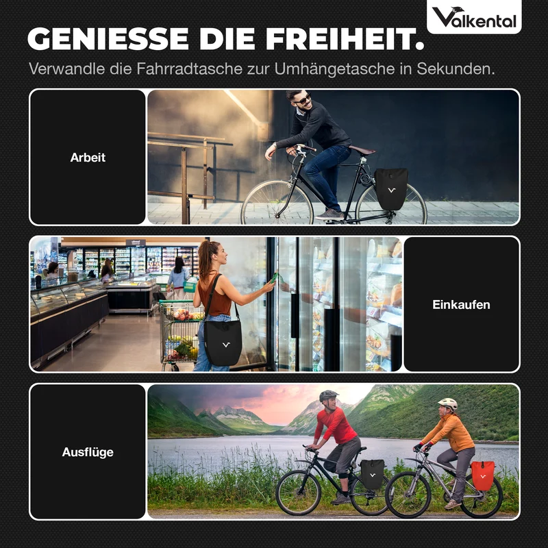 Sac à vélo - grand sac de porte-bagages imperméable