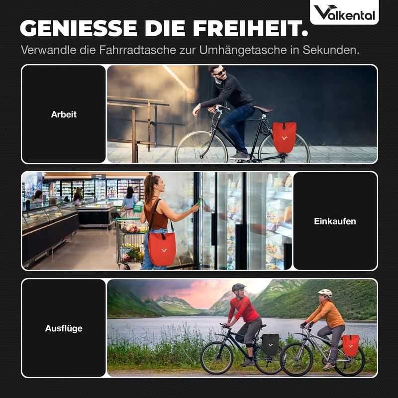 Sac à vélo - grand sac de porte-bagages imperméable