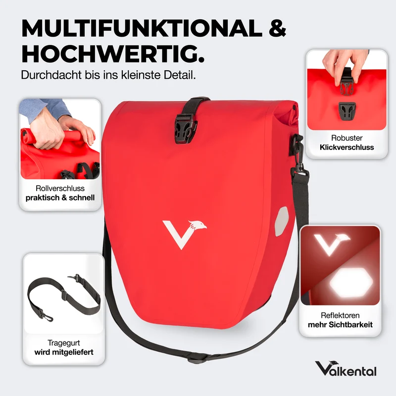 Sac à vélo - grand sac de porte-bagages imperméable