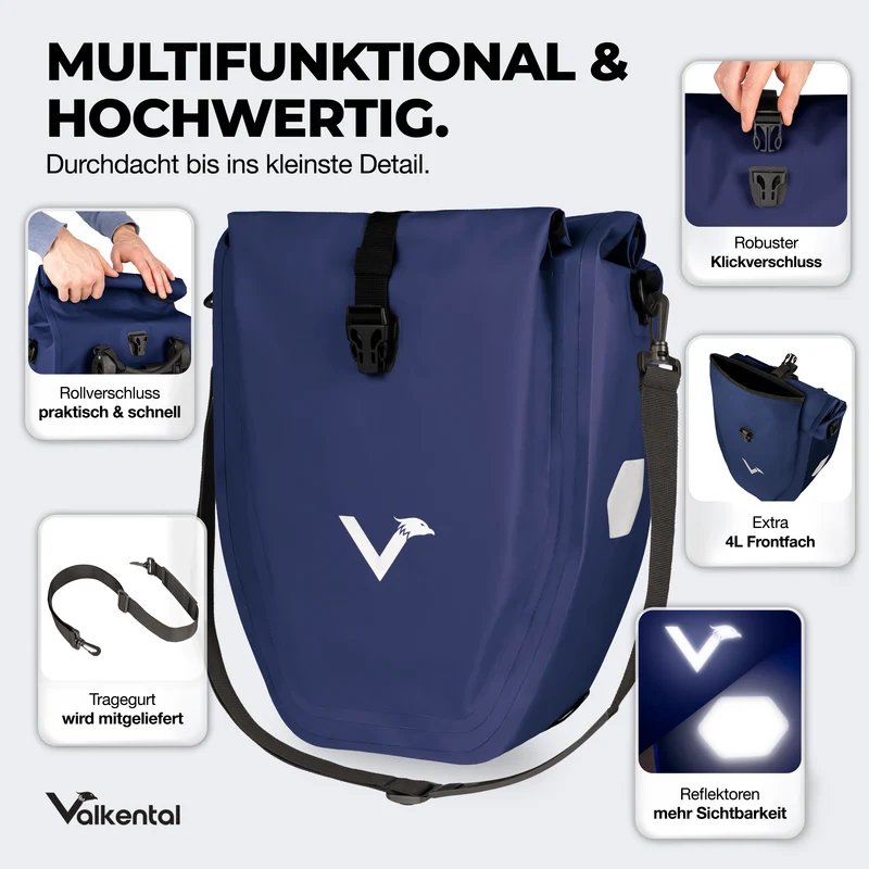 Sac à vélo - grand sac de porte-bagages imperméable