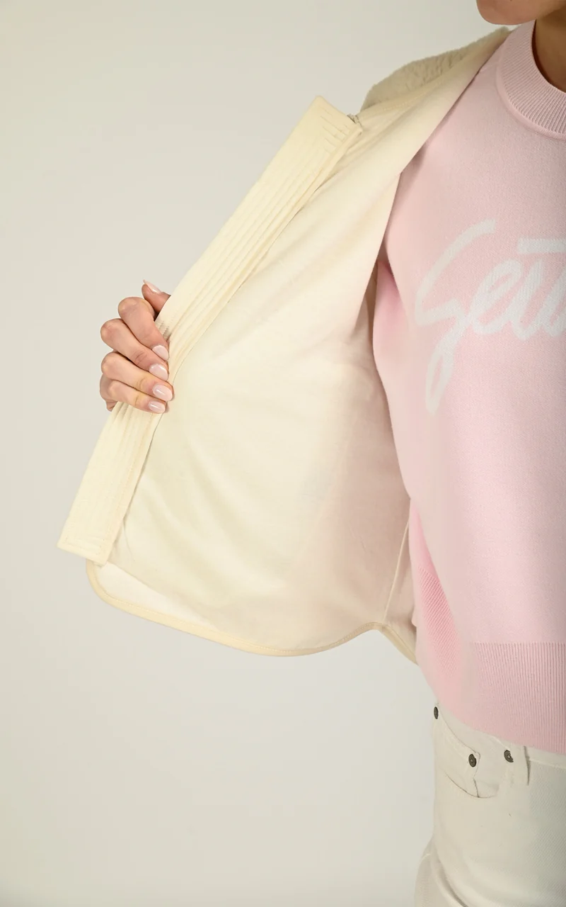 Veste sans manches sherpa Saki crème