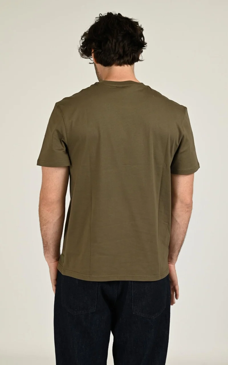 T-shirt Leonce Logo Signature mixte kaki