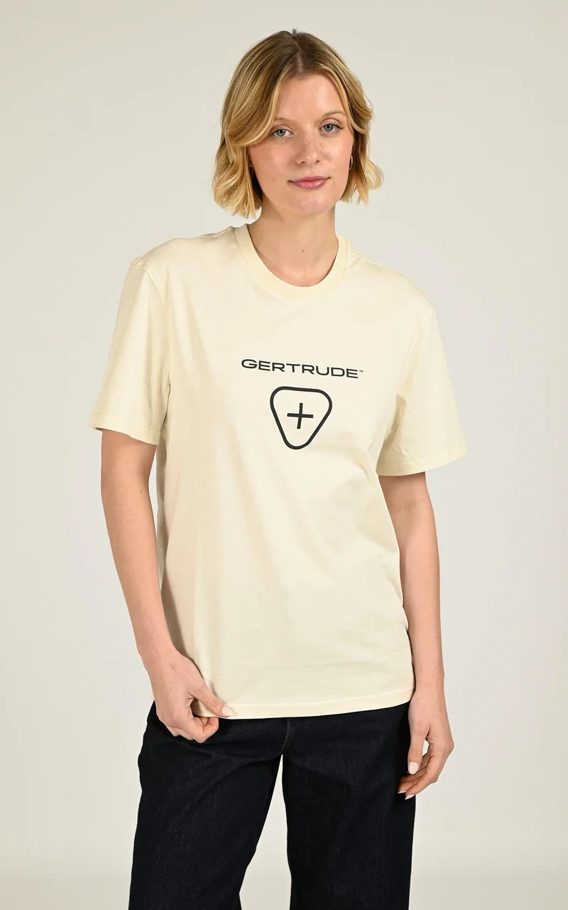 T-shirt Leonce Logo Signature mixte crème