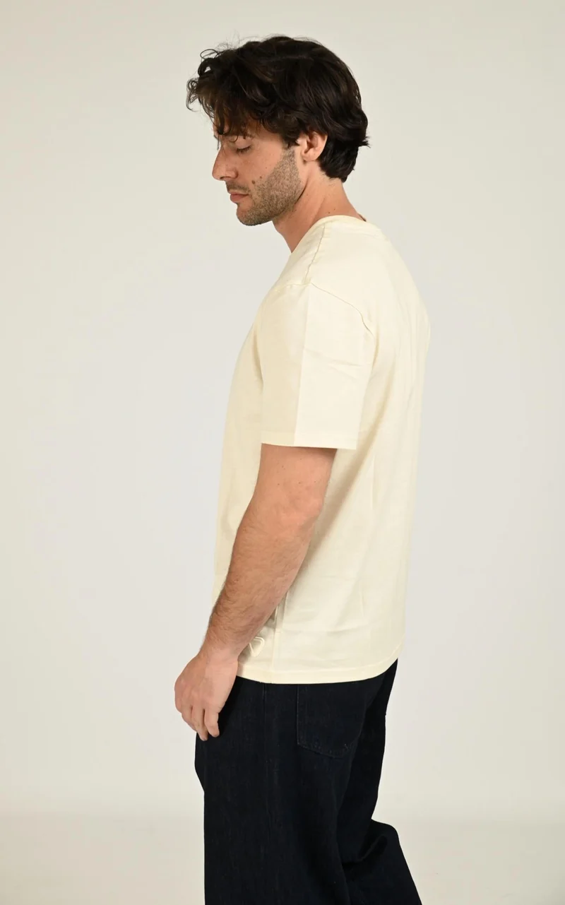 T-shirt Leonce Logo Signature mixte crème