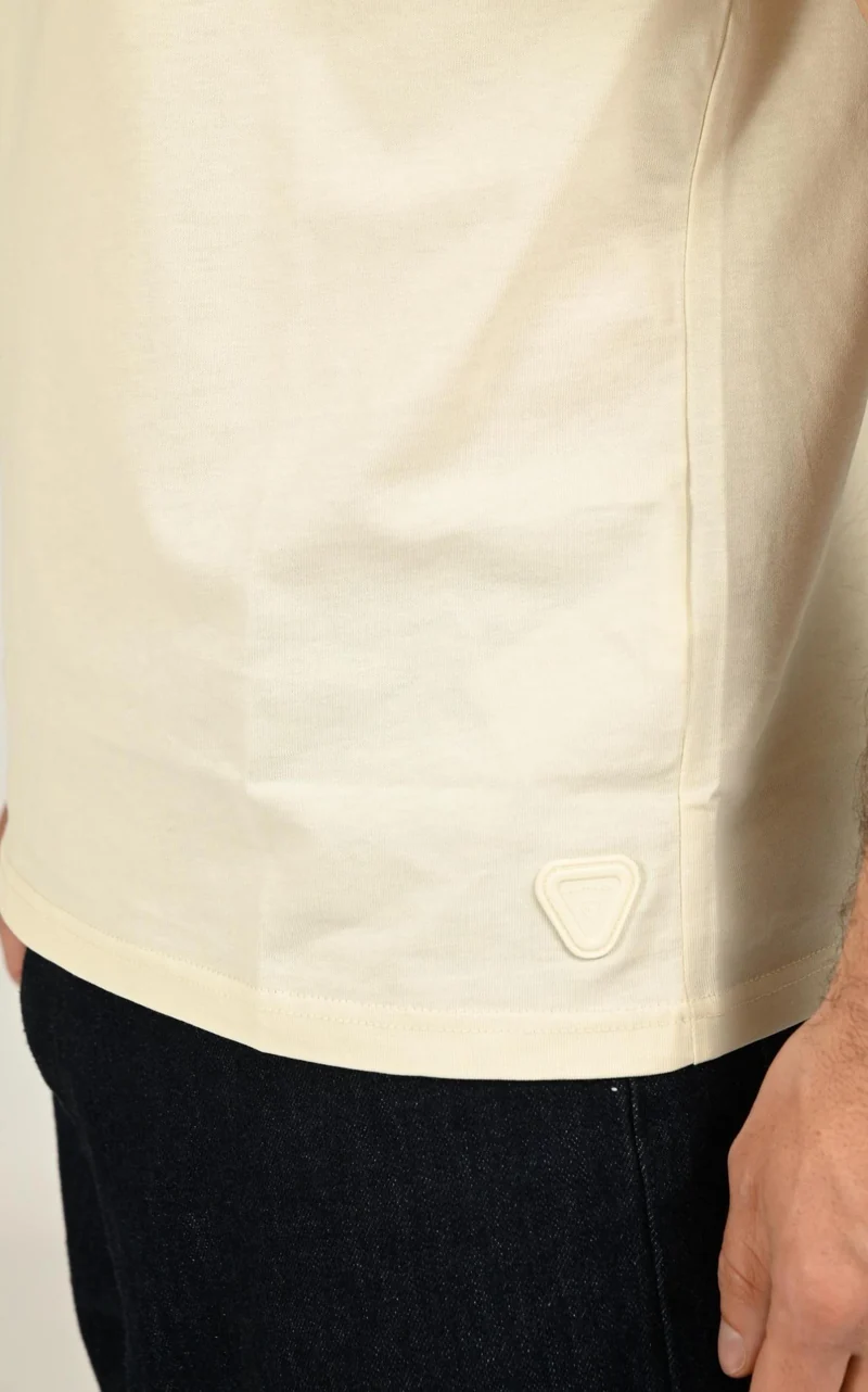 T-shirt Leonce Logo Signature mixte crème