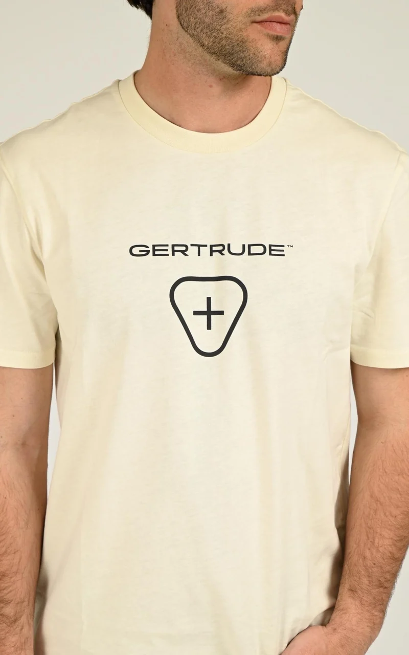 T-shirt Leonce Logo Signature mixte crème