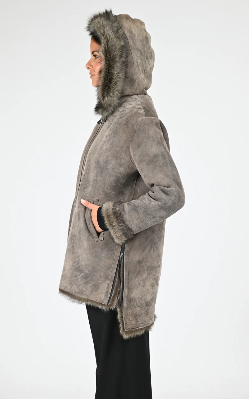 Veste agneau de Toscane Eden taupe