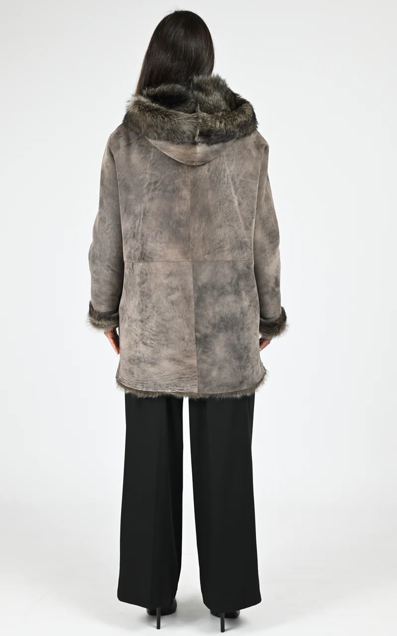Veste agneau de Toscane Eden taupe