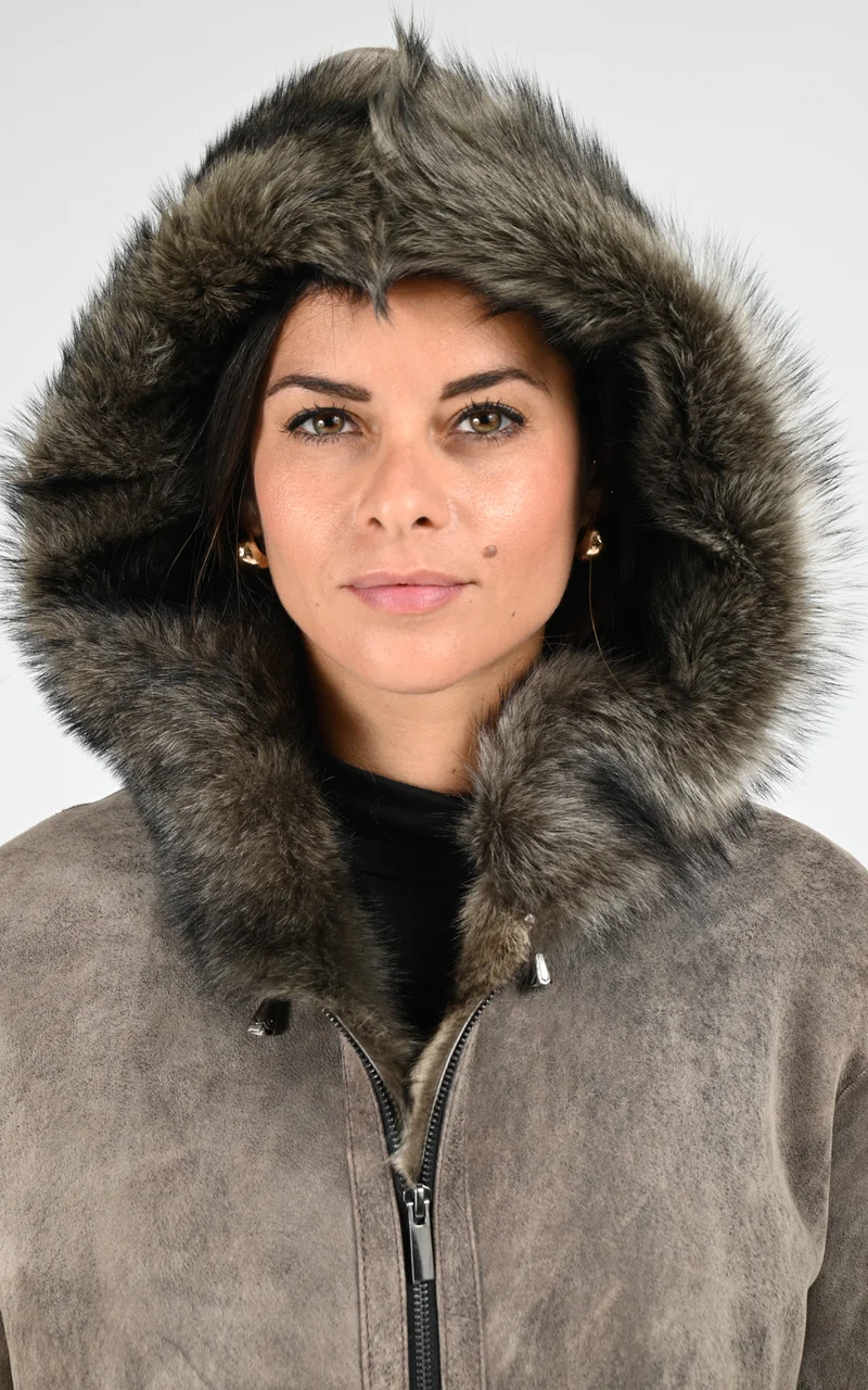 Veste agneau de Toscane Eden taupe