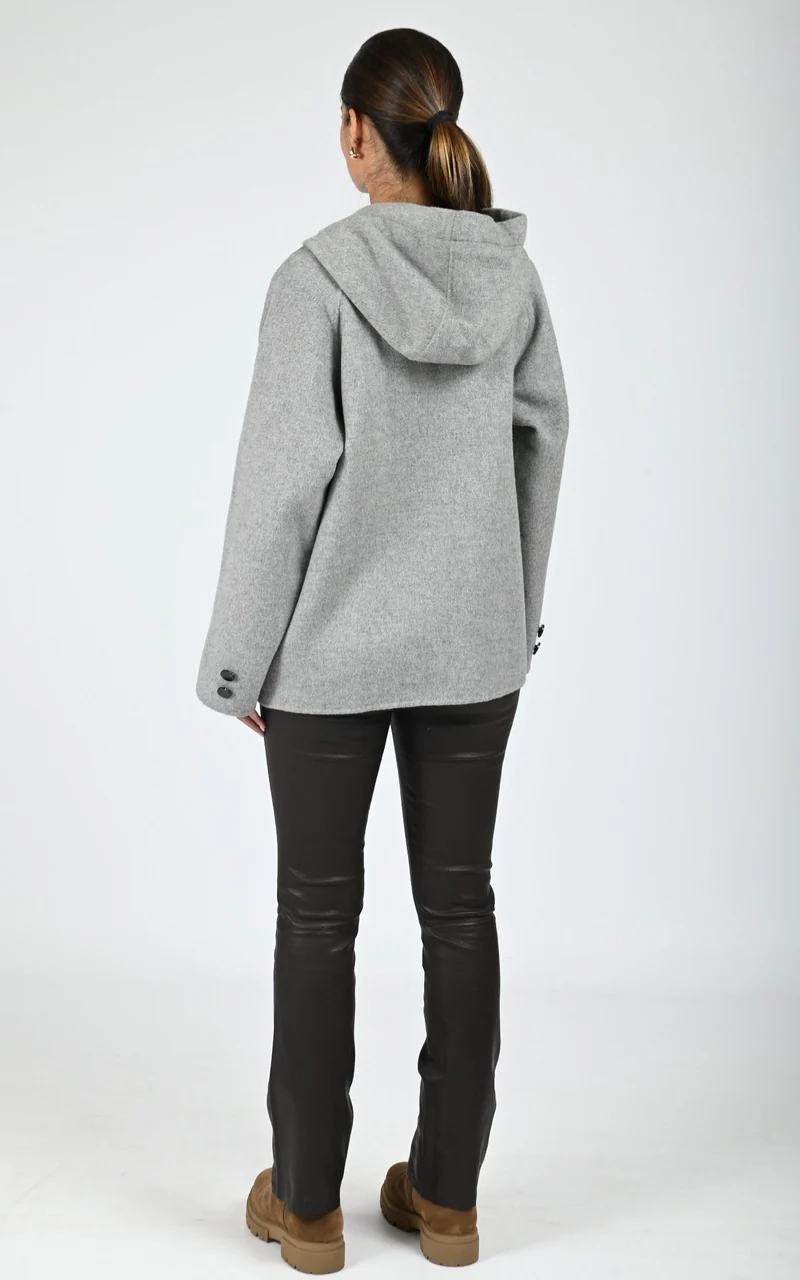 Veste à capuche laine Akita gris