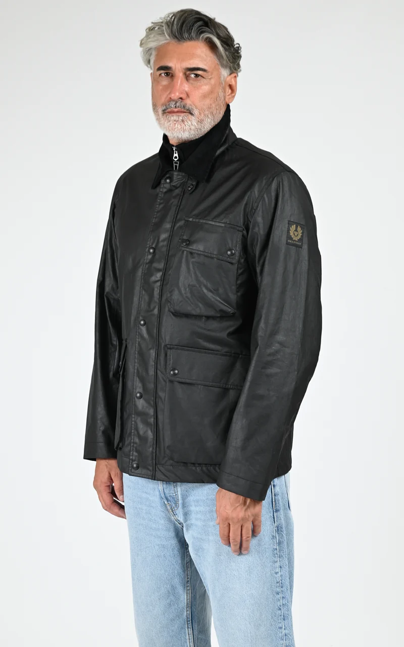 Veste coton ciré Incline jacket noir