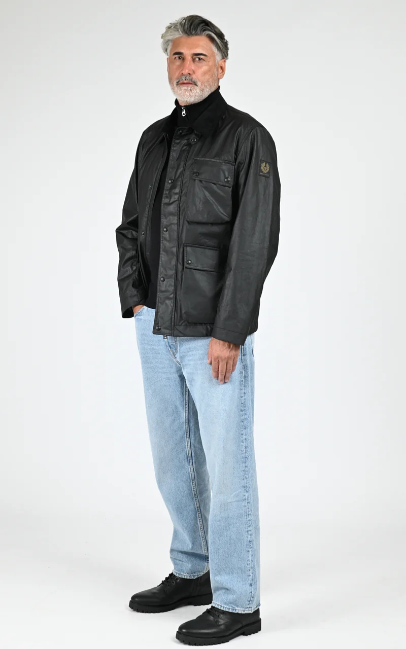 Veste coton ciré Incline jacket noir