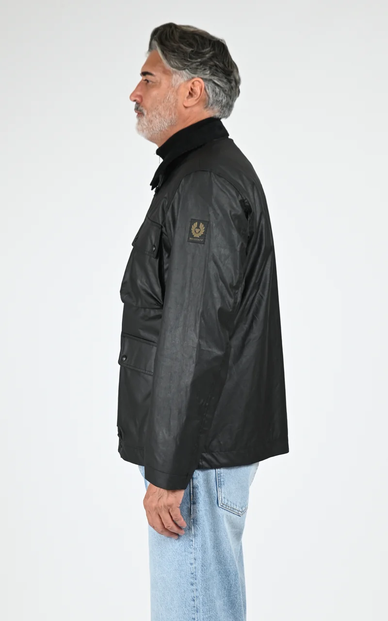 Veste coton ciré Incline jacket noir