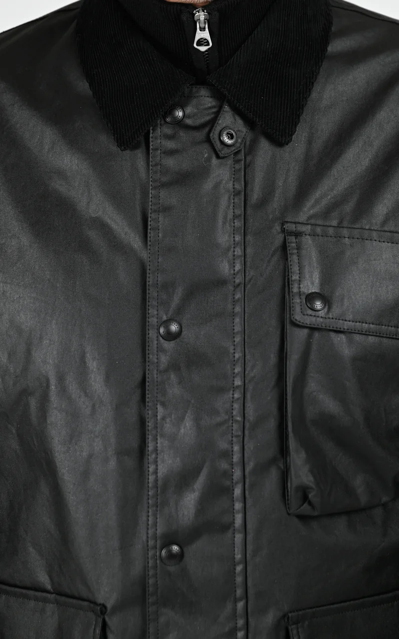 Veste coton ciré Incline jacket noir