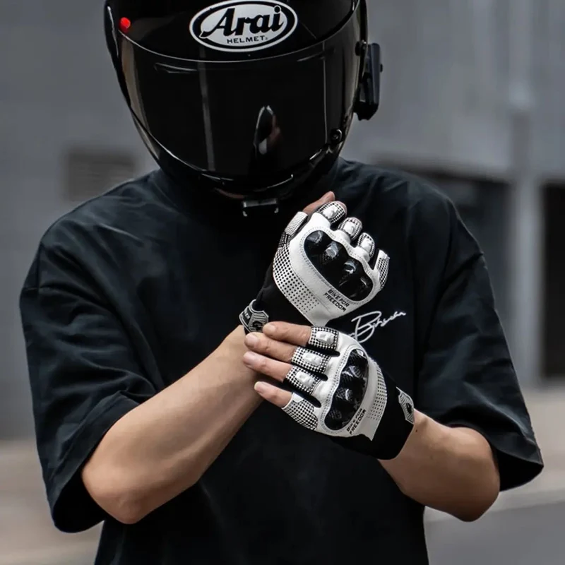 Gants Moto Mitaine Gmbiker | Coque Carbone 3D & Grip Pro