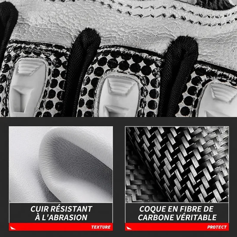 Gants Moto Mitaine Gmbiker | Coque Carbone 3D & Grip Pro