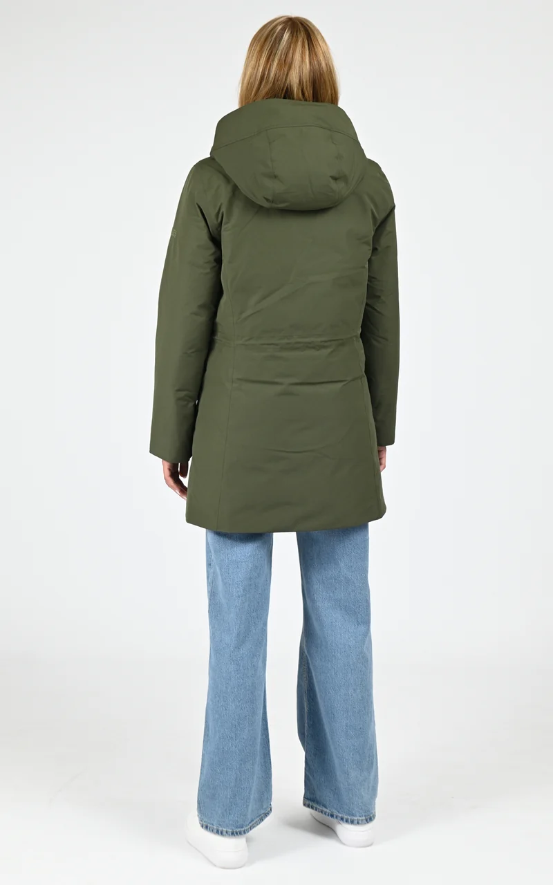 Parka longue ajustée GORE-TEX kaki