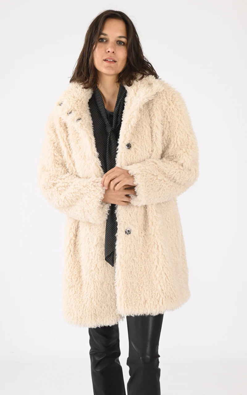 Veste longue esprit laine Sound beige