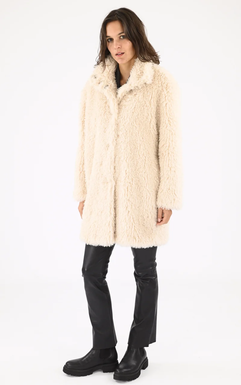 Veste longue esprit laine Sound beige