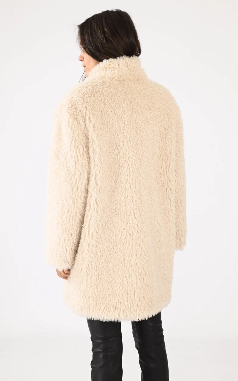 Veste longue esprit laine Sound beige