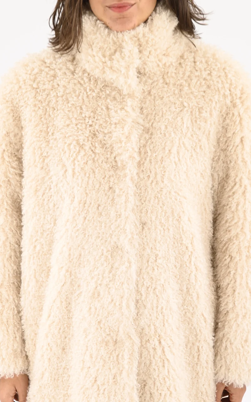 Veste longue esprit laine Sound beige