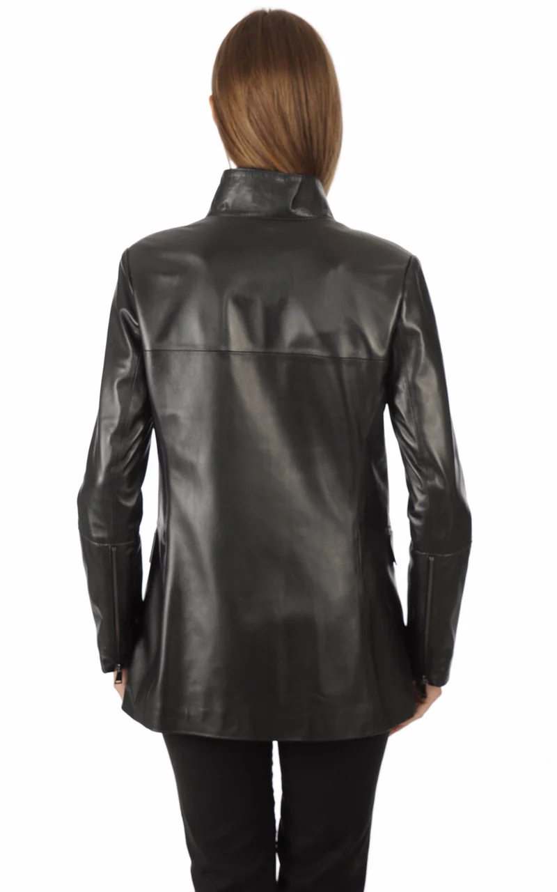 Veste 3/4 cuir noir