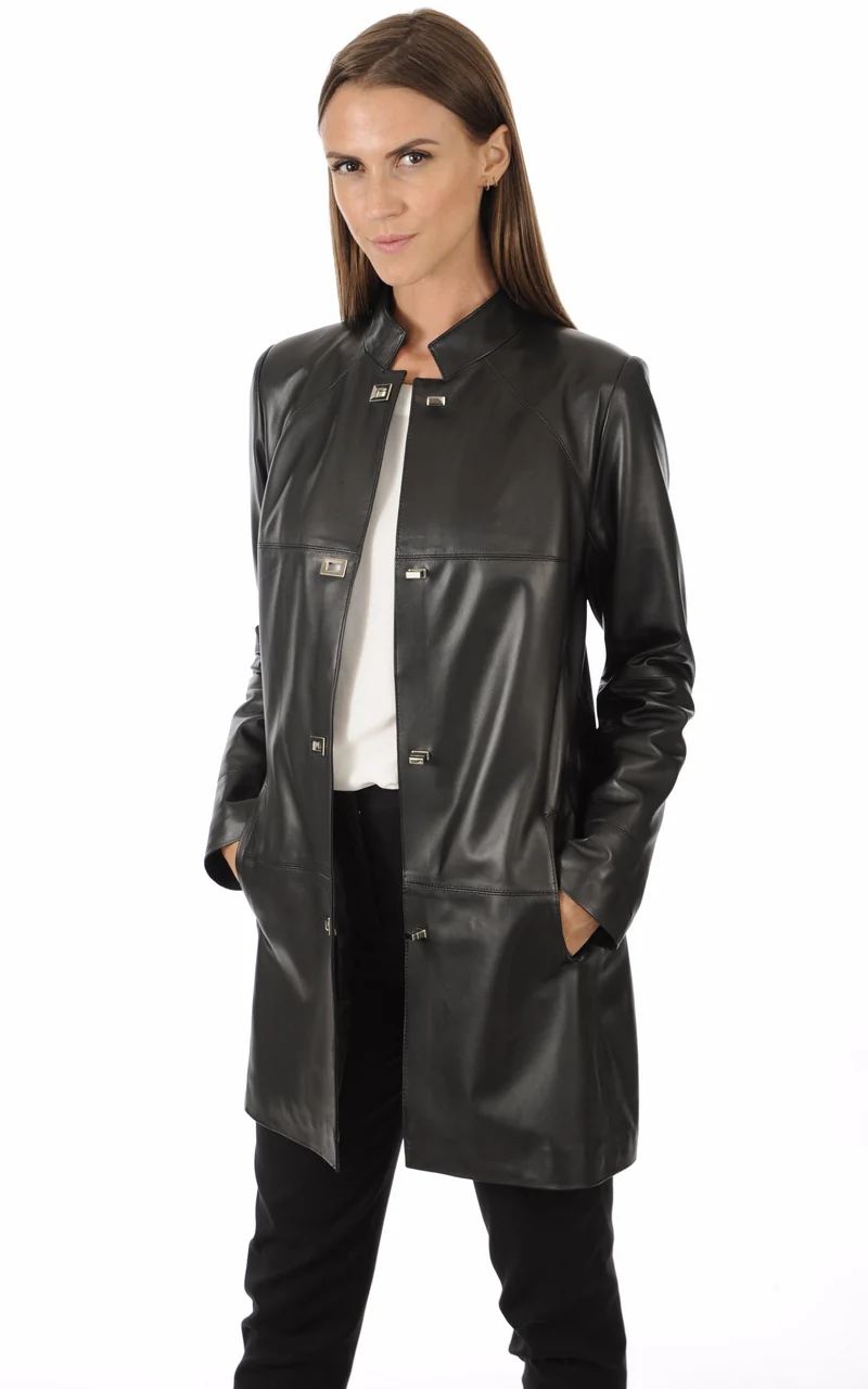 Veste 3/4 cuir noir