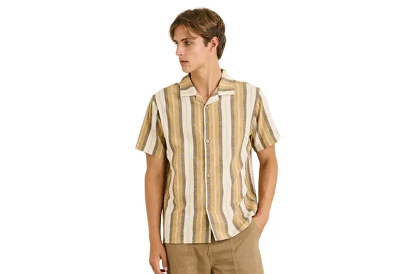 CHEMISE À RAYURES DE VACANCES À MANCHES SANS MÉTRAGE