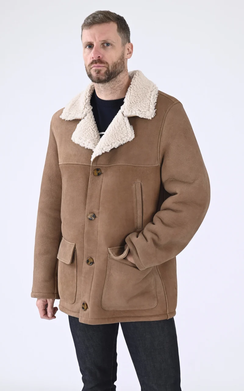 Veste peau lainée Lc Caban Sheep camel