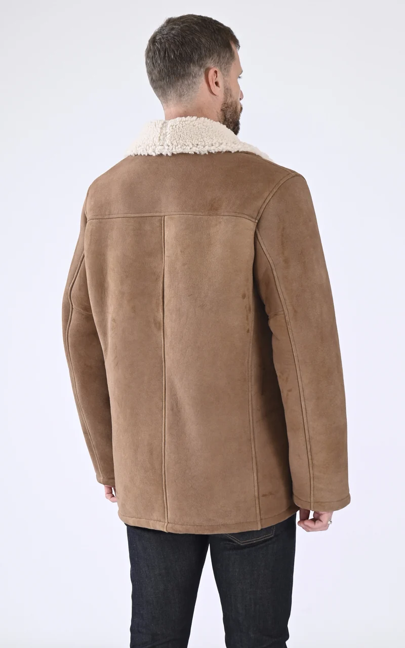 Veste peau lainée Lc Caban Sheep camel