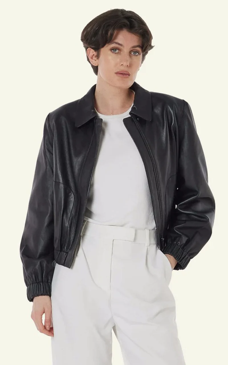Veste daim Clotilde noir