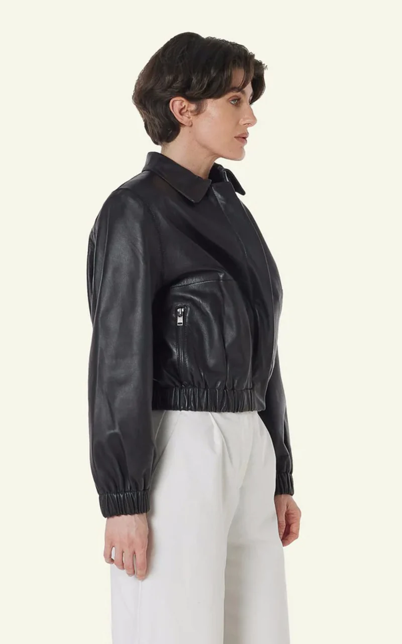Veste daim Clotilde noir